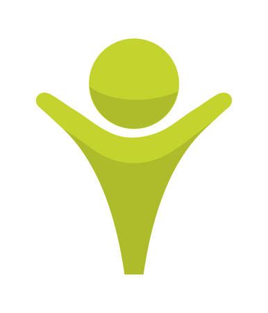 Person concept represented by abstract Pictogram icon over flat and isolated backgroundのイラスト素材