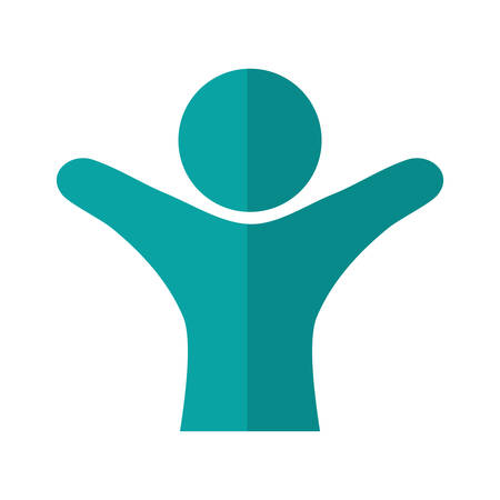 Person concept represented by abstract Pictogram icon over flat and isolated backgroundのイラスト素材