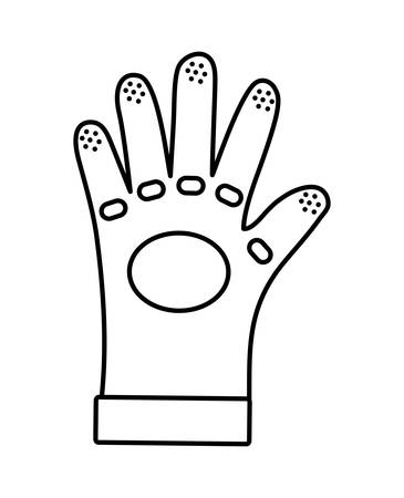 Industrial security concept represented by glove icon over flat and isolated backgroundのイラスト素材
