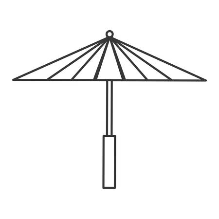 Japan culture concept represented by umbrella icon over flat and isolated backgroundのイラスト素材