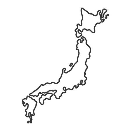 Japan culture concept represented by map icon over flat and isolated backgroundのイラスト素材