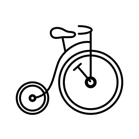 Circus and carnival concept represented by cycle icon over isolated and flat backgroundのイラスト素材