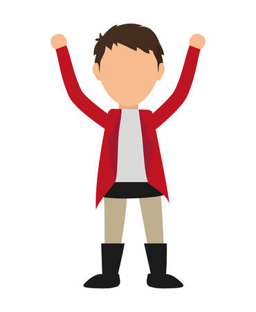 Circus and carnival concept represented by man icon over isolated and flat backgroundのイラスト素材