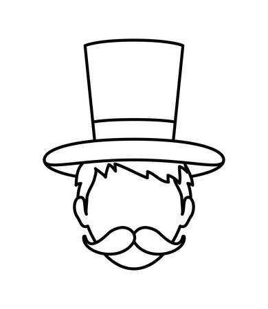 Circus and carnival concept represented by man icon over isolated and flat backgroundのイラスト素材