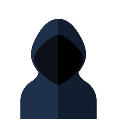 Security and warning represented by hacker icon over isolated and flat backgroundのイラスト素材