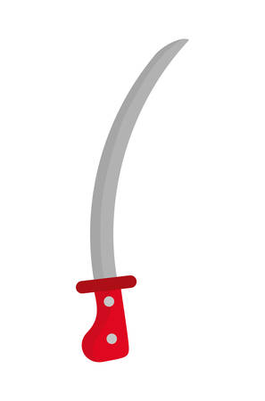 Utensil represented by knife icon over isolated and flat backgroundのイラスト素材