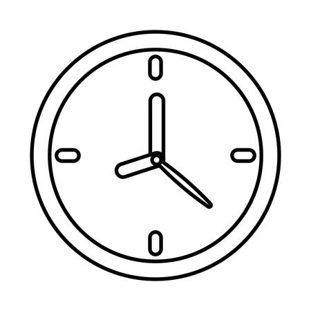 time represented by computer icon over clock and flat backgroundのイラスト素材