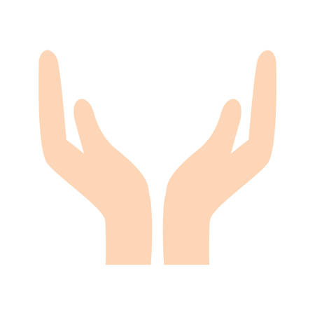Hand concept represented by gesture with fingers icon over isolated and flat backgroundのイラスト素材