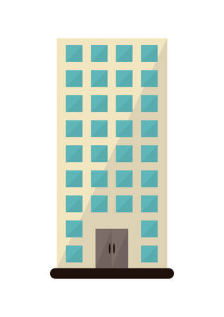 Architecture and city concept represented by building icon over isolated and flat backgroundのイラスト素材