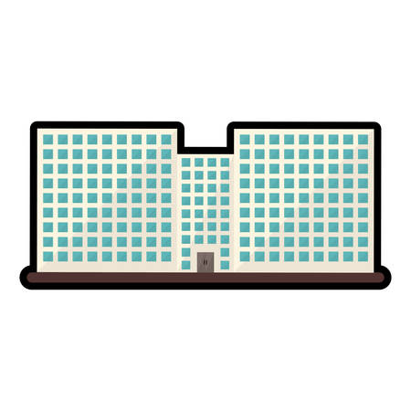 Architecture and city concept represented by building icon over isolated and flat backgroundのイラスト素材