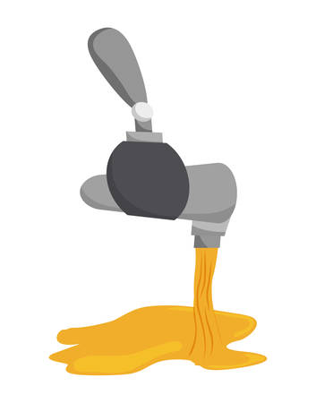 beer beverage concept represented by tap icon over isolated and flat backgroundのイラスト素材