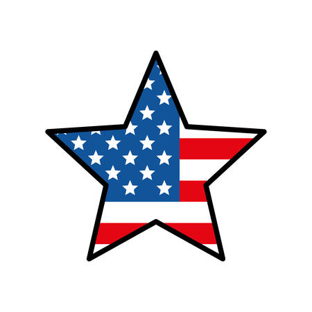 USA concept represented by star icon over isolated and flat backgroundのイラスト素材