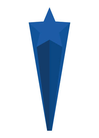 element of decoration represented by star over isolated and flat backgroundのイラスト素材