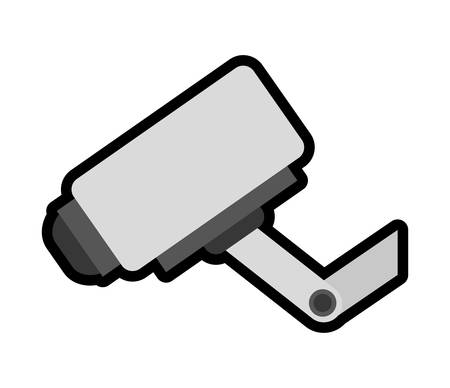 Security system concept represented by camera icon over flat and isolated backgroundのイラスト素材