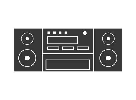 Appliance concept represented by speaker icon over flat and isolated backgroundのイラスト素材