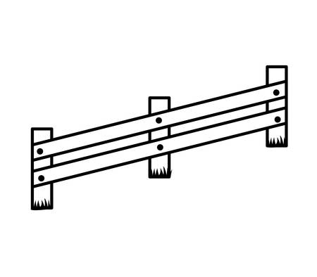 Barrier concept represented by fence icon. isolated and flat illustrationのイラスト素材