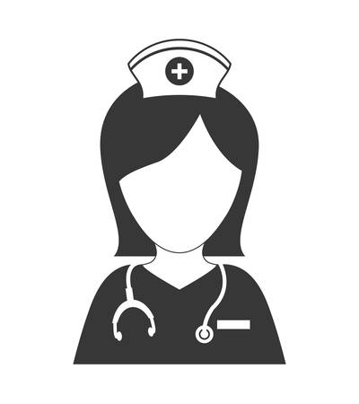 Medical and Health care concept represented by nurse icon. isolated and flat illustrationのイラスト素材