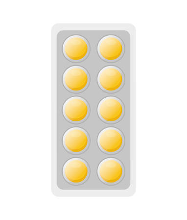 Medical and Health care concept represented by pill icon. isolated and flat illustrationのイラスト素材