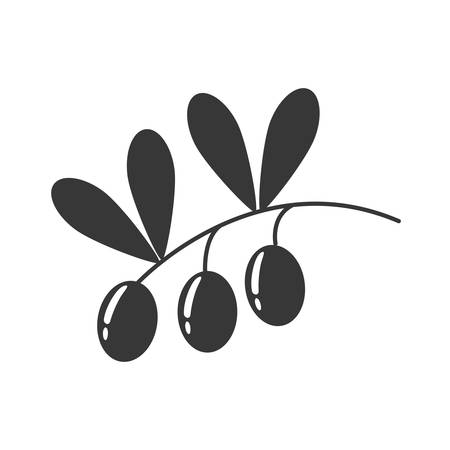 Organic and Healthy food concept represented by olive plant icon. isolated and flat illustrationのイラスト素材