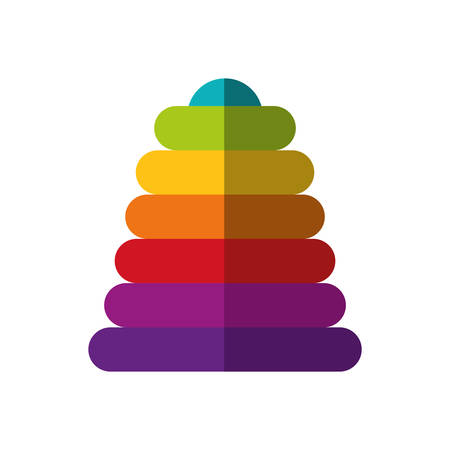 Toy concept represented by multicolored blocks icon. isolated and flat illustrationのイラスト素材