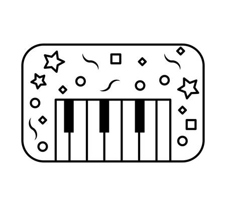 Toy concept represented by piano icon. isolated and flat illustrationのイラスト素材