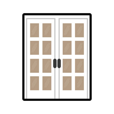 House concept represented by door icon. isolated and flat illustrationのイラスト素材