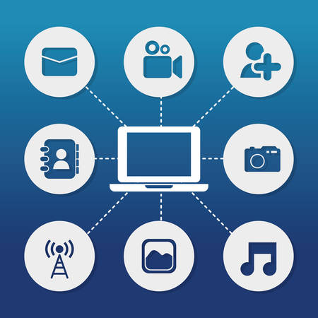 Social media design, vector illustrationのイラスト素材