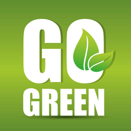 Go green and ecology design, vector illustration graphic.のイラスト素材