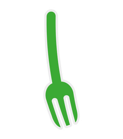 Cultery concept represented by fork icon. isolated and flat illustrationのイラスト素材