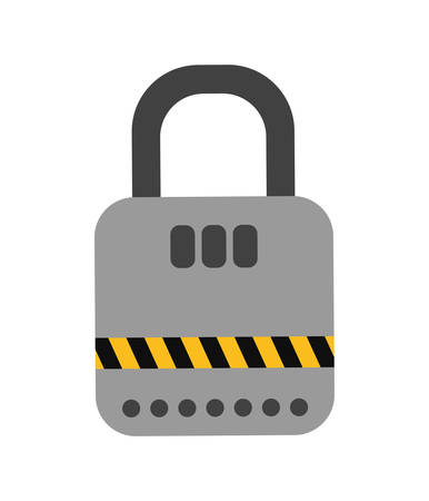 Security system concept represented by padlock icon. isolated and flat illustrationのイラスト素材