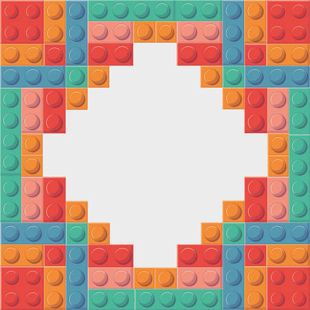 abstract frame design. Colorfull and flat illustrationのイラスト素材