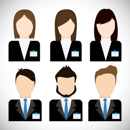Business represented by businesspeople avatar icon. flat and isolated illustrationのイラスト素材