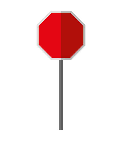Under construction concept represented by stop sign icon. isolated and flat illustrationのイラスト素材