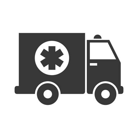 Medical and health care concept represented by ambulance icon. isolated and flat illustrationのイラスト素材