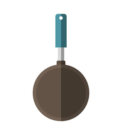 Kitchen and Cooking concept represented by frying pan icon. isolated and flat illustrationのイラスト素材
