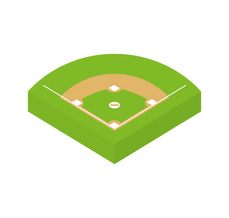 Baseball concept represented by league icon. isolated and flat illustrationのイラスト素材