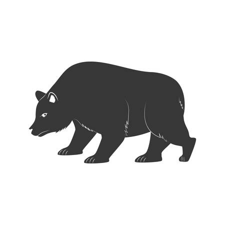 Animal concept represented by bear cartoon icon. isolated and flat illustrationのイラスト素材