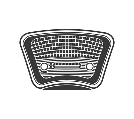 Retro and vintage technology concept represented by radio icon. isolated and flat illustrationのイラスト素材