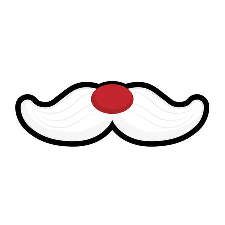 Merry Christmas concept represented by santa mustache icon. isolated and flat illustrationのイラスト素材