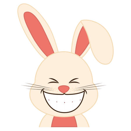 Cute animal concept represented by rabbit icon. isolated and flat illustrationのイラスト素材