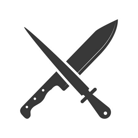Steak house instrument concept represented by knife icon. isolated and flat illustrationのイラスト素材