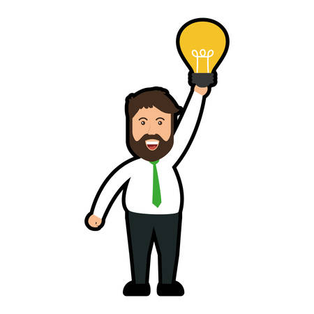 Businessman concept represented by cartoon man icon. isolated and flat illustrationのイラスト素材