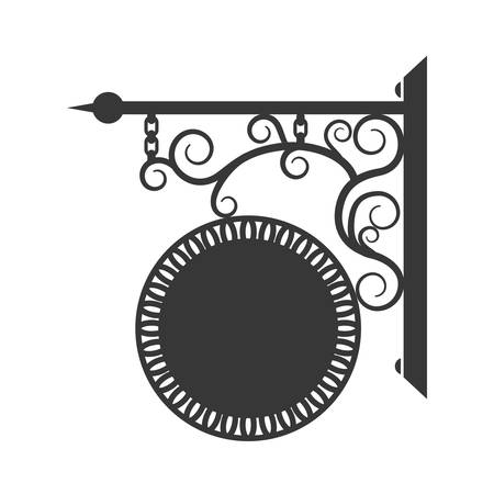 Decoration label concept represented by road sign table icon. isolated and flat illustrationのイラスト素材