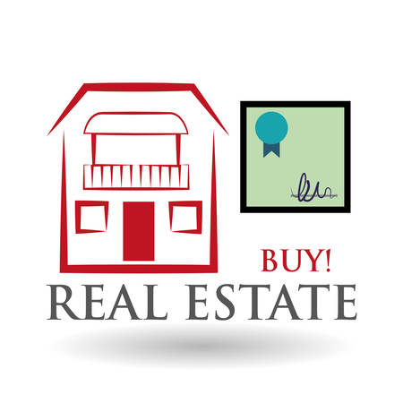 Real Estate concept with icon designのイラスト素材