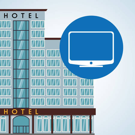 Hotel concept with icon designのイラスト素材