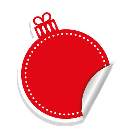 Merry Christmas concept represented by sphere icon. isolated and flat illustrationのイラスト素材