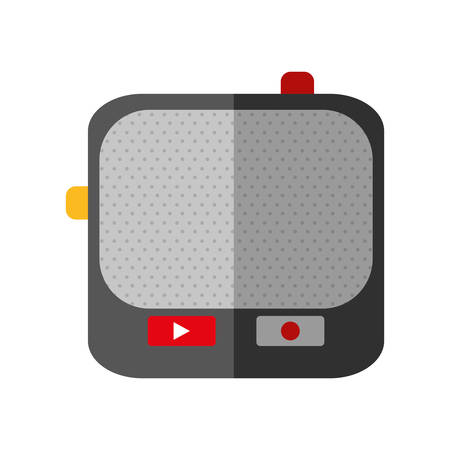 Broadcasting concept represented by recorder icon. isolated and flat illustrationのイラスト素材