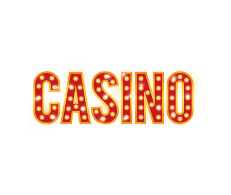 Casino concept represented by letters icon. isolated and flat illustrationのイラスト素材