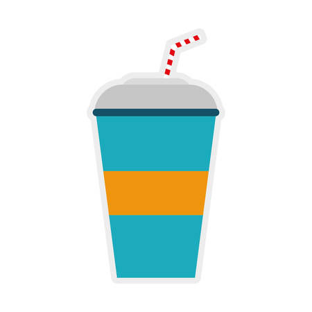 Drink concept represented by soda icon. isolated and flat illustrationのイラスト素材