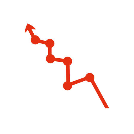 Infographic concept represented by arrow icon. isolated and flat illustrationのイラスト素材